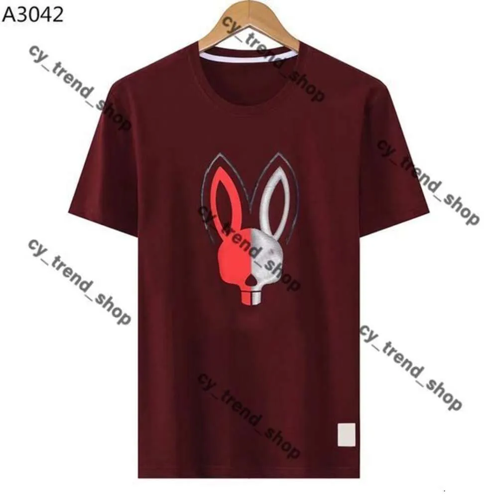 デザイナーシャツラビットプリントポロシャツカジュアルPSYCO PSYOLOGY BUNNY PYSCHO BUNNY PHYSCO BUNNY TシャツファッションTEE