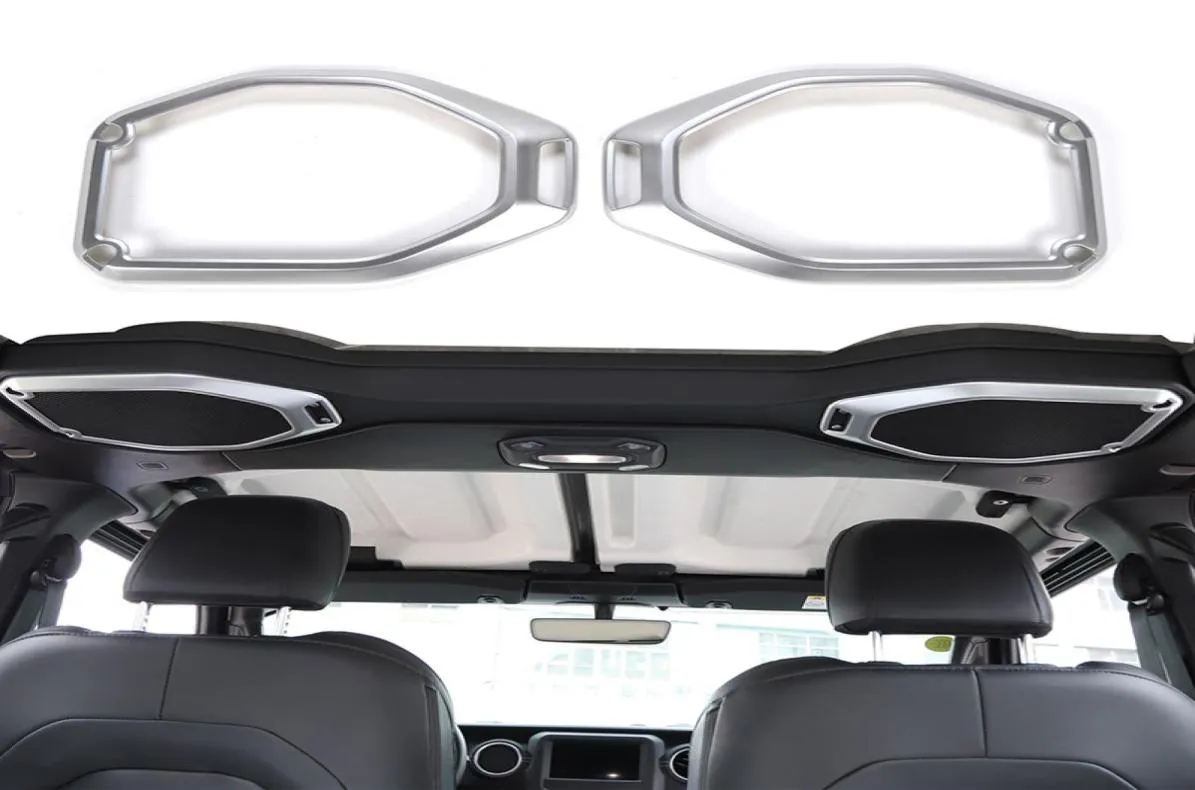 Кольцо динамика на крышу автомобиля, серебряный декоративный чехол для Jeep Wrangler JL 2018, заводская розетка, высококачественные внутренние аксессуары для автомобиля8583619