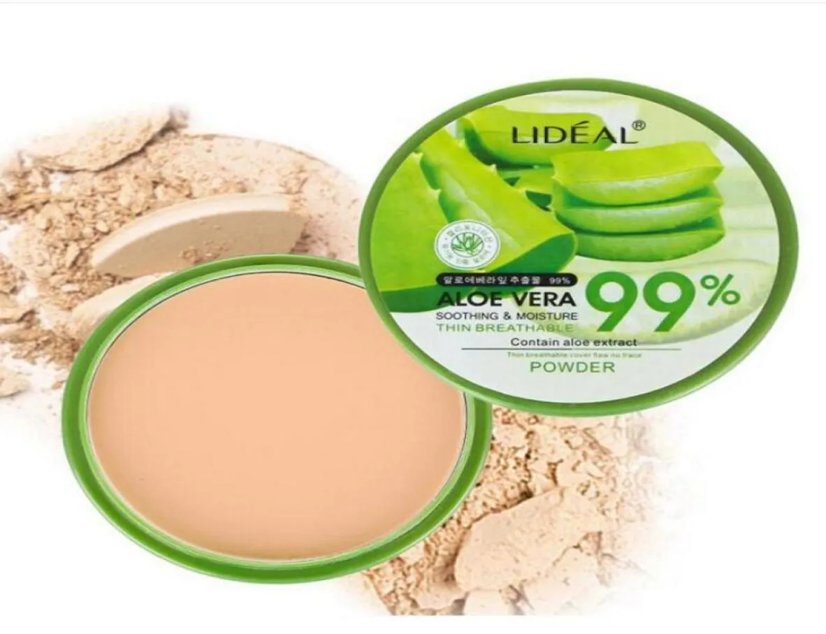 New 99 Aloe Vera Moisturizing Smooth Foundation Pressed Powder Makeup Concealer Pores Cover Whitening Brighten Face Powder8299435