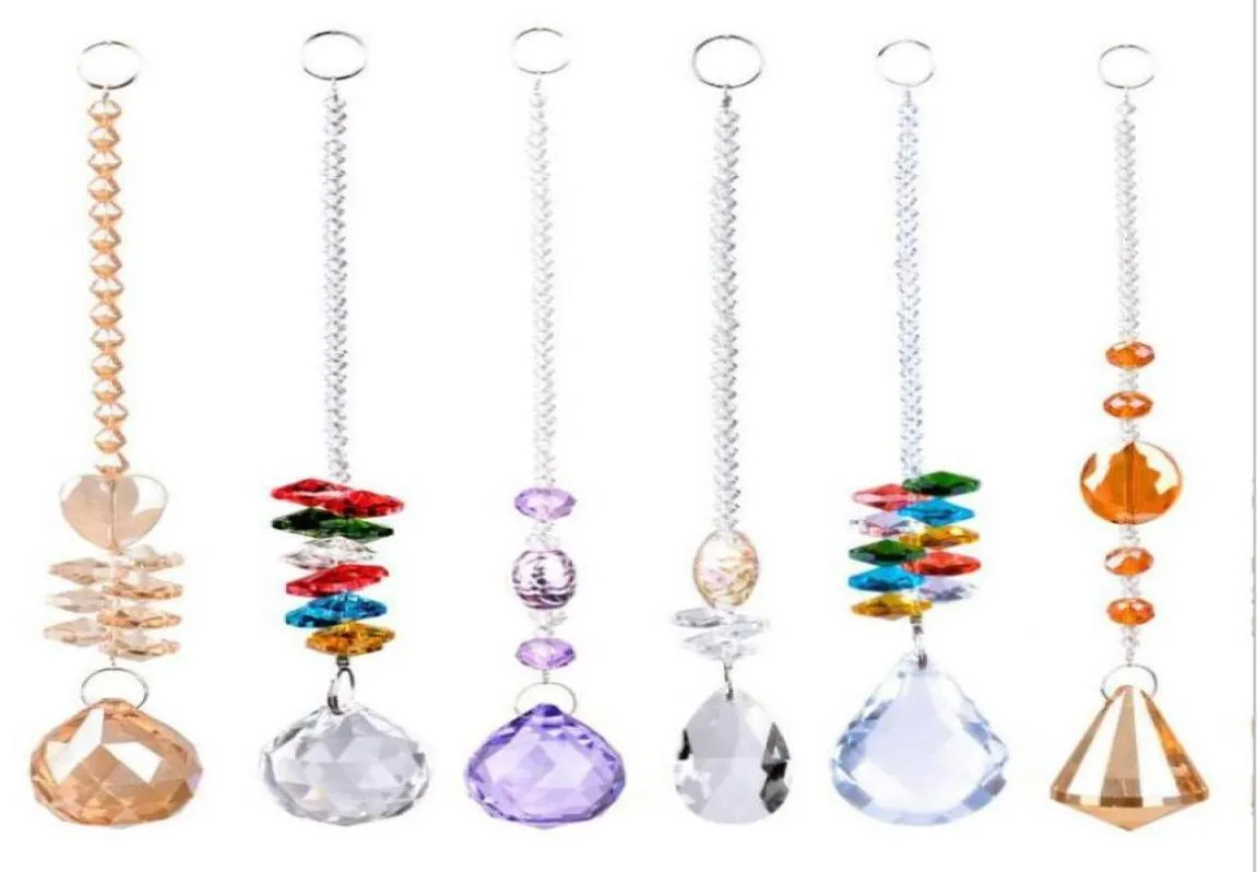 CRYSTAL BALL PRISM GLASS CANDELIER HANGING Pendant Lighting Dream Sun Catcher Wedding Party Home Decor3185794