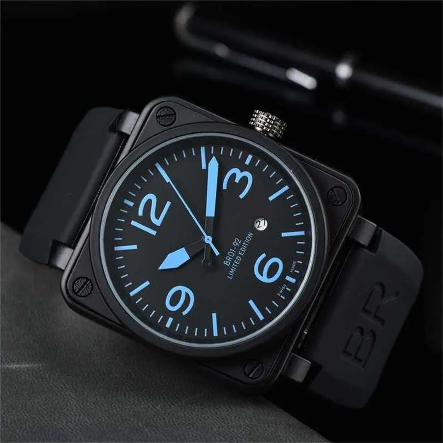 10% OFF watch Watch mens BR Model Sport Rubber Strap automatic mechanical Bell Luxury Multifunction Business Stainless Steel Man Ross Square men