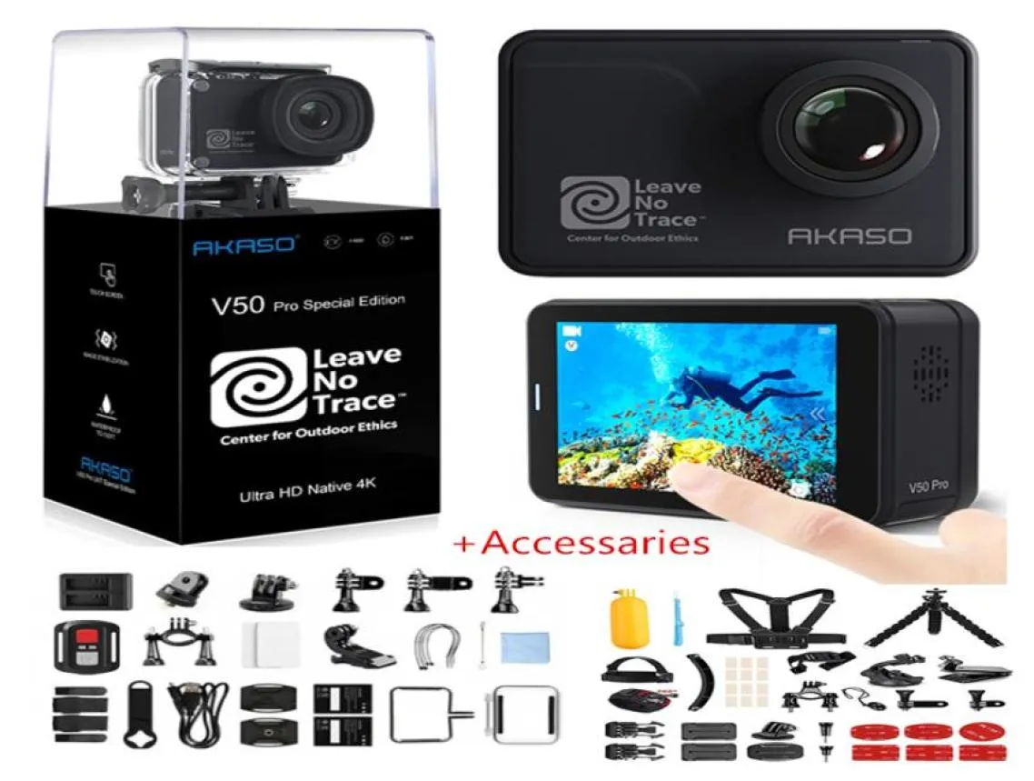 AKASO V50 Pro Se Action Camera Pouch Screen Sport Camera Access Fund Special Edition 4K Waterproof Camera WiFi Remote Control 2106892525