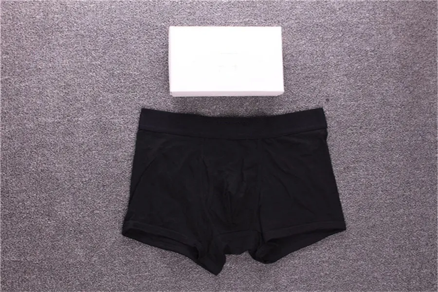 Designer herr underkläder svarta boxare mode andas in sexig midja underbyxor 3 -stycken med låda med låda