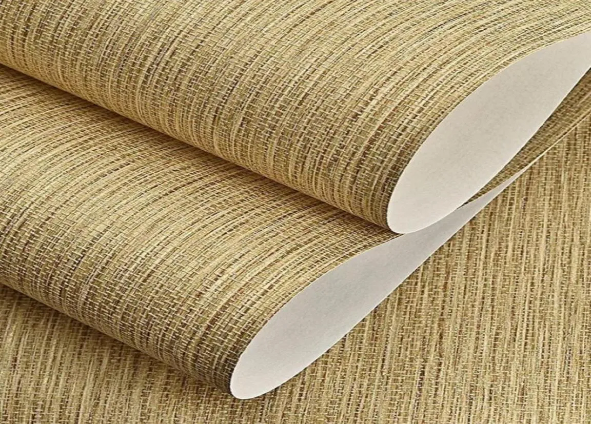 Papier peint rustique à Texture de paille, couleur Pure, moderne, Simple, rétro, non tissé, classique, solide, décoration de chambre à coucher, marron, beige, 8292529