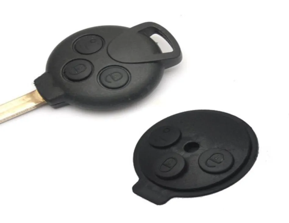 ل Smart Fortwo 2009 2010 2011 2012 2013 2014 Rubber ThreeButton Car Key Button استبدال Black5198108