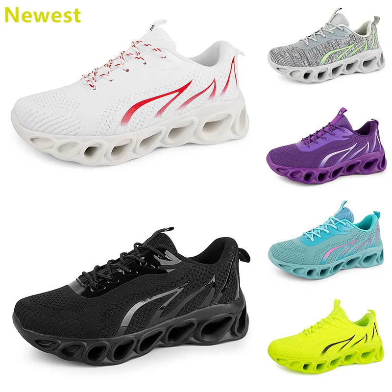 2024 Hot Sale Running Shoes Mens Woman Whites Navys Cream Pinks Black Purple Grey Trainers Sneakers Andningsfärg 20 GAI