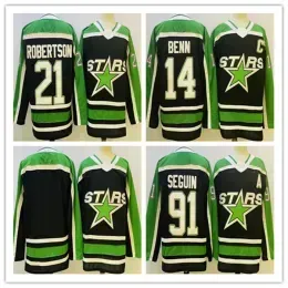 Custom #91 Tyler Seguin Hockey 2023 Stars Reverse Retro Jersey Jamie Benn 21 Jason Robertson Joe Pavelski Braden Holtby Miro Heiskanen Ryan