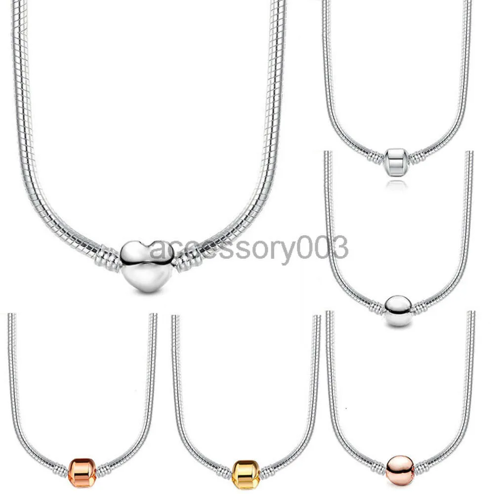 Pendanthalsband 2023 Nya S925 Silverhänge Halsband för kvinnor Designer smycken Original Fit Moments Snake Chain Halsband Fashion Clavicle Chains