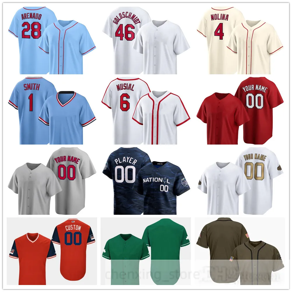 Maillot de baseball cousu 2024 46 Paul Goldschmidt 28 Nolan Arenado 18 Walker 21 Lars Nootbaar 40 Willson Contreras 16 Nolan Gorman 35 Brandon Crawford 54 Sonny Gray