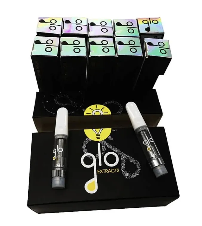 100% Original Glo Extracts Disposable E-cigarette 0.8ml 1.0ml Ceramic Coil Empty Packaging Newest Atomizers with New Design