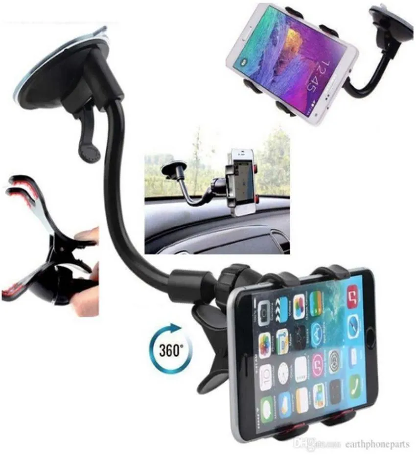 Bionanosky universel 360 ° dans le pare-brise de voiture support de tableau de bord support de montage pour iPhone Samsung GPS PDA téléphone portable noirDB0241855299