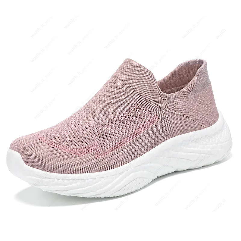 Scarpe da donna 2024 Nuove scarpe sportive per il tempo libero Scarpe da corsa Suola Scarpe pigre Edizione coreana Tendenza Volare Tessitura One Step Scarpe singole GAI 100 XJ