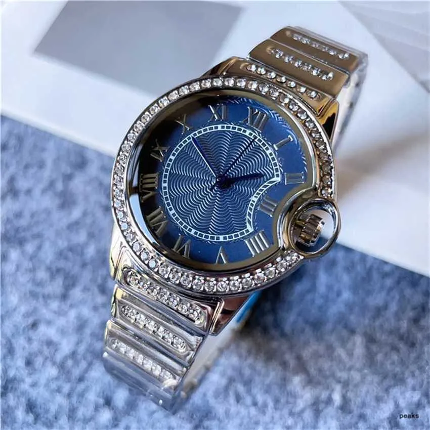 42 % Rabatt auf die Uhr, modische Damen-Damen-Mädchen-Diamant-Luxus-Stahl-Metall-Quarzuhr, ca. 70