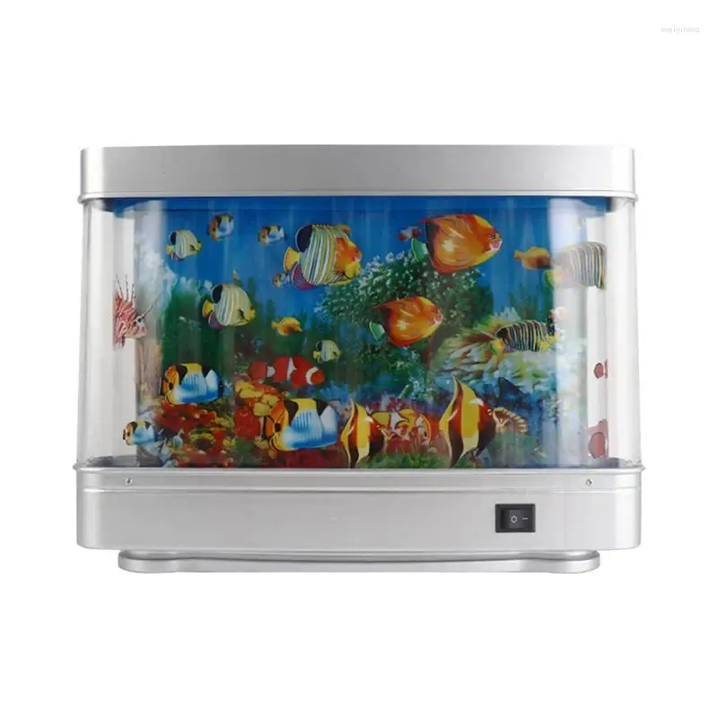 Table Lamps Fake Fish Lamp Artificial Aquarium Decorative Sensory Virtual Ocean Night Light For Desk Kids Room