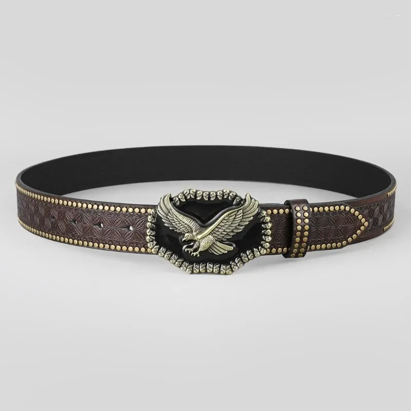 Ceintures hommes PU cuirs ceinture mode Western Cowboy décontracté Wasit pour les femmes