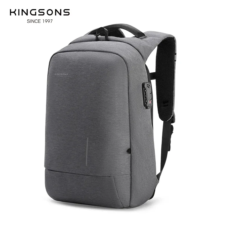 Backpacks Kingsons Brandneue wasserdichte Männer Rucksack USB -Lape -Laptop -Rucksack 13.3/15.6/17,3 Zoll Schultaschen für Teenager Jungen 2023