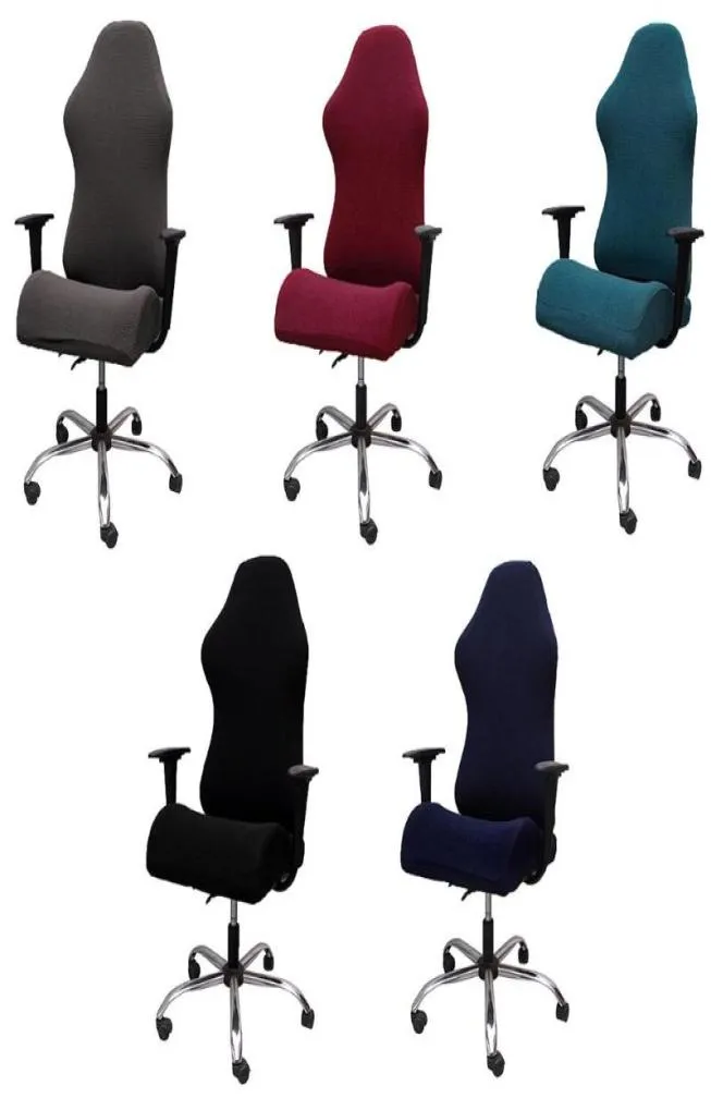 Stol täcker kontor täcker tvättbar stretch säte dammtät dator fåtölj slipcover för spelstolar3026746