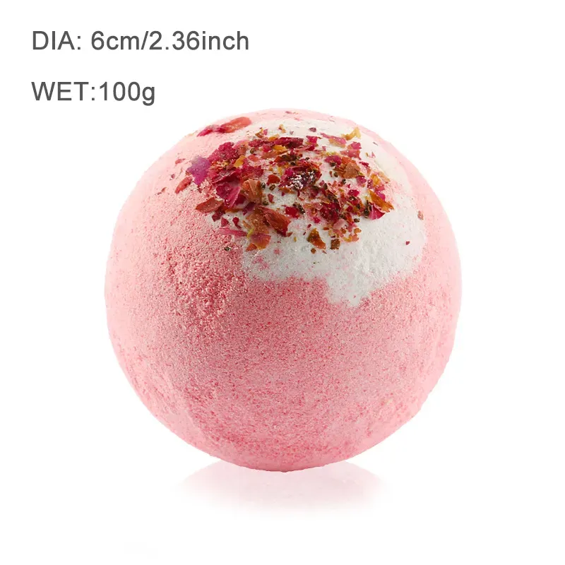 Bubble Bath Bomb with Dry Flower Explosion Natural Floral Oils Bathbombs Fizzers Shower Steamers Bathing Deep Sea Salt Ball YL0313