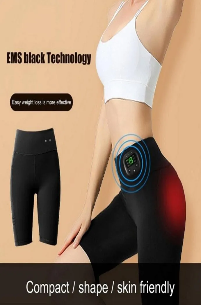 Pantaloncini da allenamento EMS Pantaloncini per stimolazione muscolare con microcorrente wireless Dispositivo di allenamento per massaggi dimagranti per palestra domestica3951821
