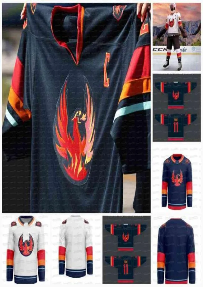 C202 Coachella Valley Firebirds 2022 Inauguracyjny sezon hokejowy Jersey Custom Dowolne numer Jersey2868898