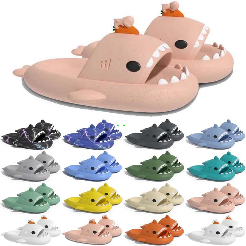 Darmowa wysyłka projektant Shark Slides Sandał Gai Slipper dla mężczyzn dla mężczyzn Sandały Sandały Slajd pantoufle muły męskie Kappy Women Trenery Sandles Color112