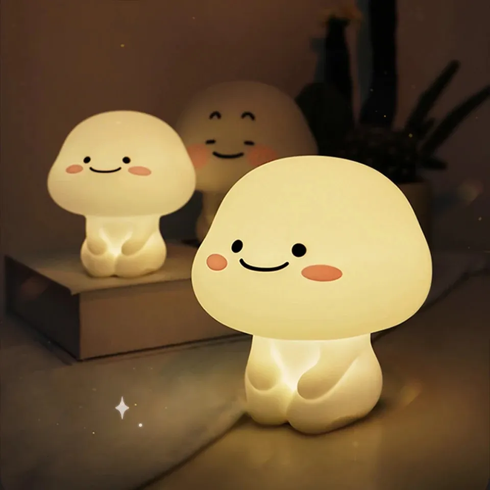 Mignon bébé veilleuse réglable USB charge chambre chevet veilleuse respectueux de la peau soins des yeux enfant lampe cadeau enfant Kawaii maison 240227