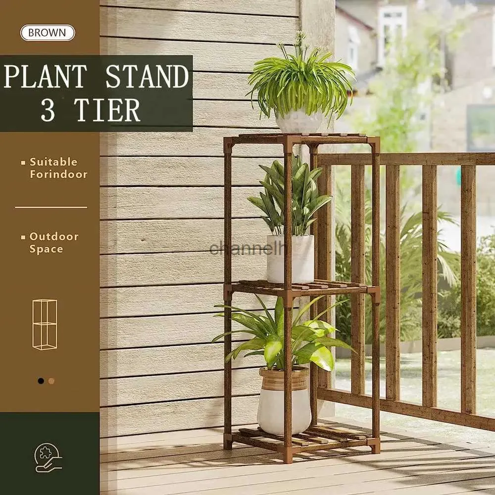 Other Garden Buildings 3 Tier Plant Stand Rack Outdoor Flower Pot Plant Shelf Holder Indoor Patio Garden Planter Flowerpot Display Stand Storage Rack YQ240304