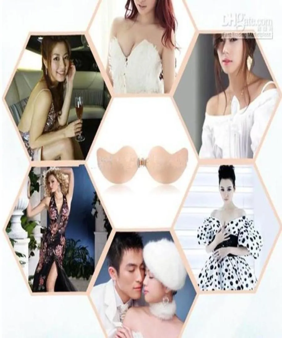 Ny osynlig silikon Sexig kvinnor sömlöst Push Up Silica Gel Wedding Strapless Secret Bra KD5957855