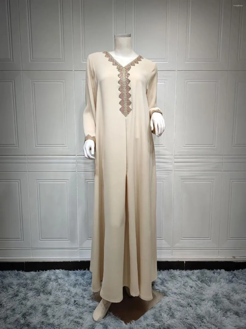 Vêtements ethniques Ramadan automne et hiver islamique moyen-orient musulman mode dentelle style sud-est asiatique robe pour femme avec grande balançoire