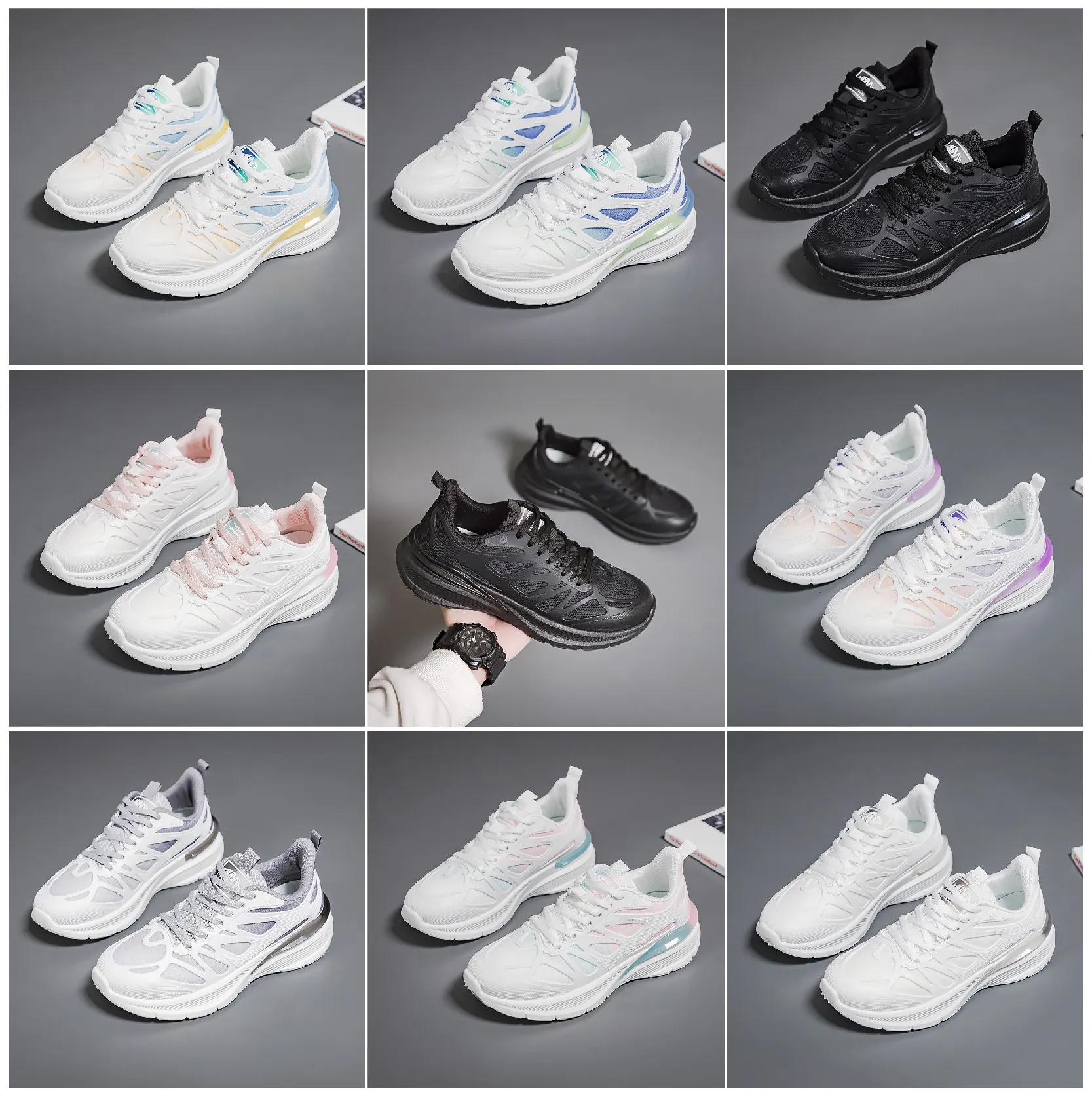 2024 été nouveau produit chaussures de course designer pour hommes femmes baskets de mode blanc noir gris rose Mesh-8 surface femmes formateurs de sports de plein air GAI sneaker chaussures