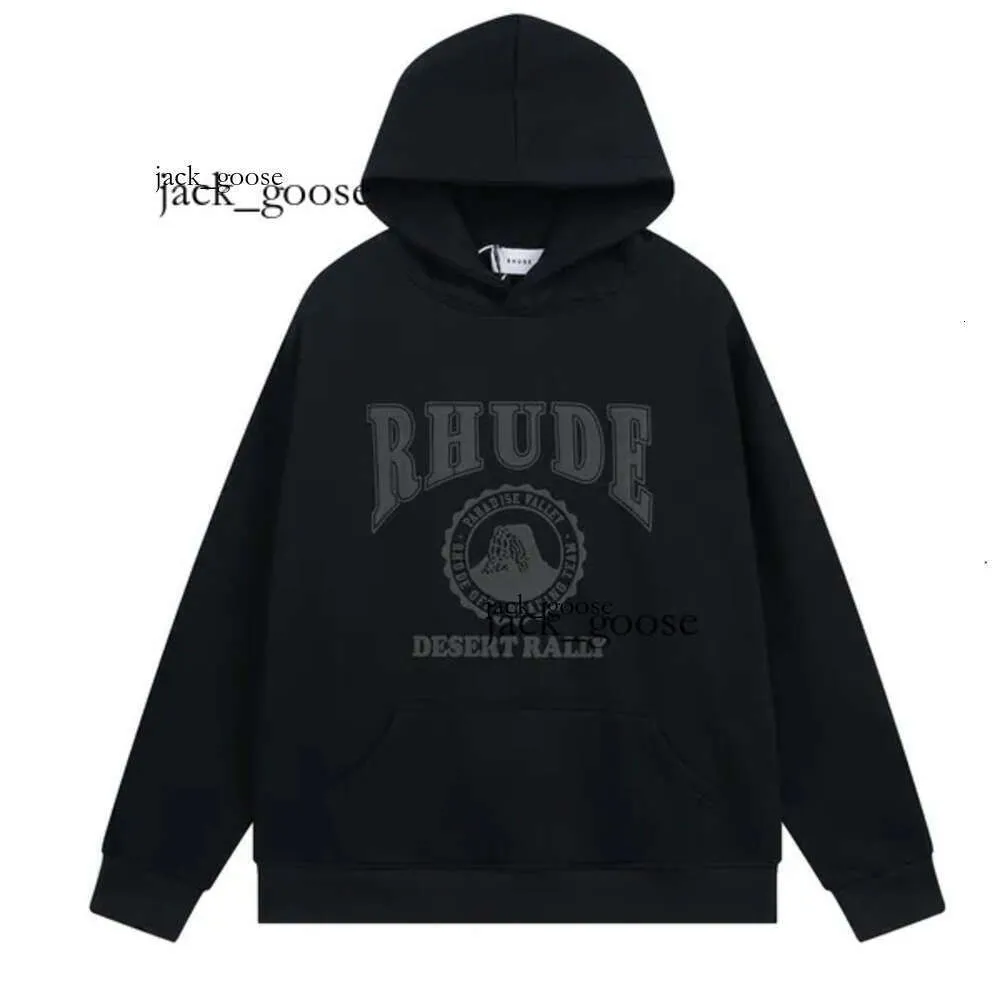 Rhude Sweat à capuche Full Zip Up Sweats à capuche Veste Sweats à capuche Designer High Street Fashion Marque Lettre Broderie Rhude Lâche Terry Sweat à capuche Cardigan 956