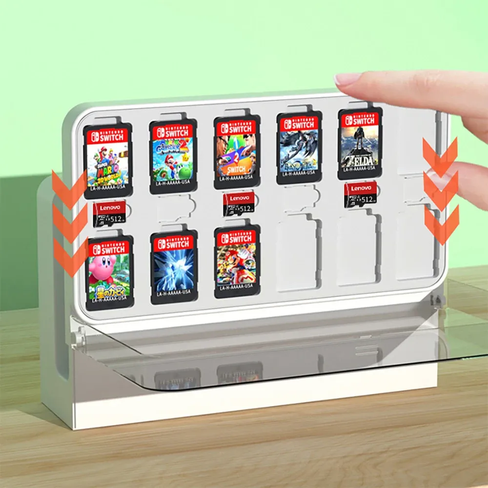 Custodie 2022 Scatola porta carte da gioco calda per Nintendo Switch Custodia dock OLED Copertura antipolvere Custodia per carte da gioco