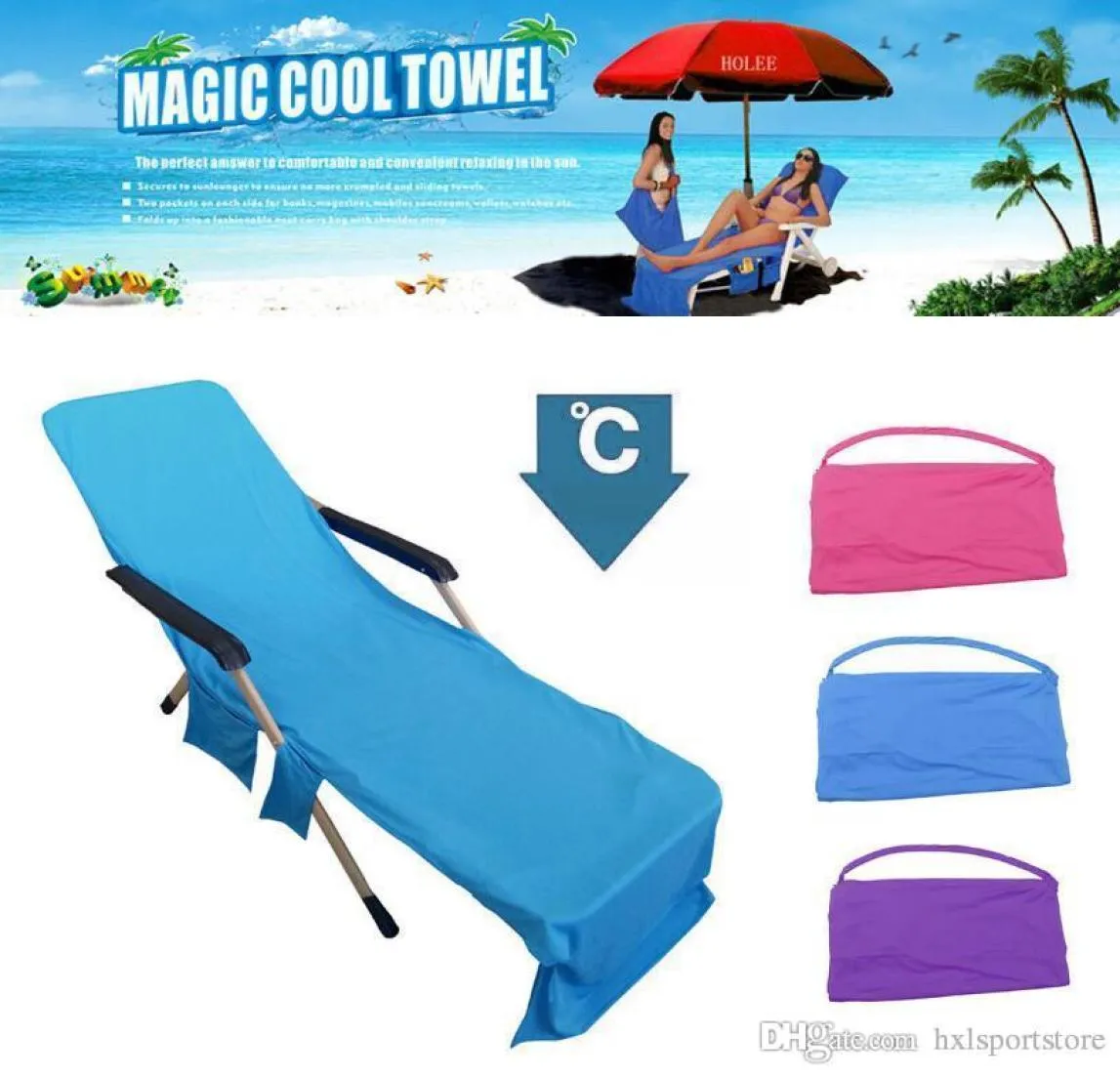 Lounger Mate Serviette de Plage 3 Couleurs 73210CM Microfibre Bain de Soleil Chaise Longue Lit Vacances Jardin Chaise de Plage Couverture Serviettes Accessoire de Plage 1146867