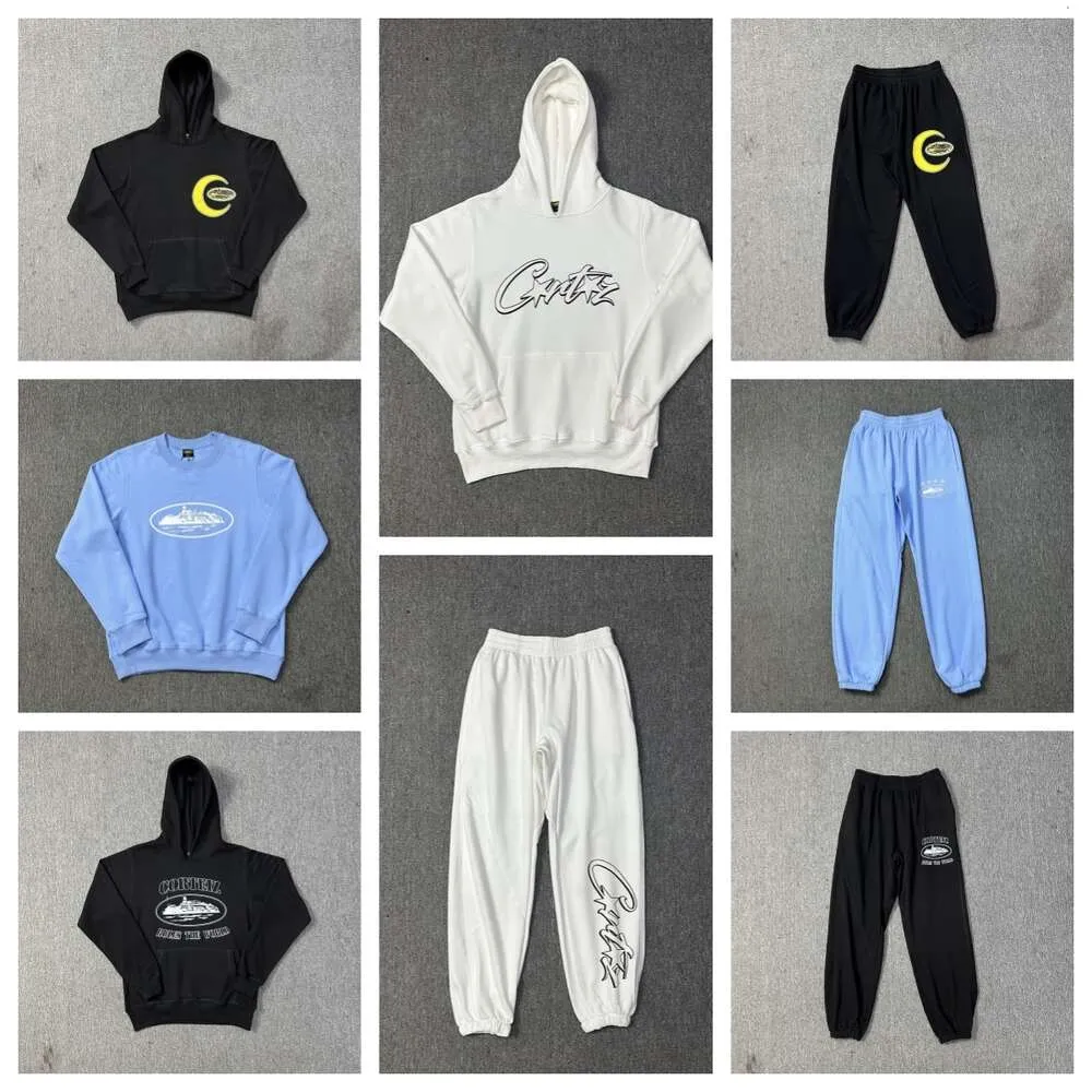 cortiez Heren Hoodies Sweatshirts Luxe Cortez Rule the World Corteize Trainingspak Grijs pak UK Street Fashion 1:1 Topkwaliteit Demon Islan Hoodie Joggingbroek ak