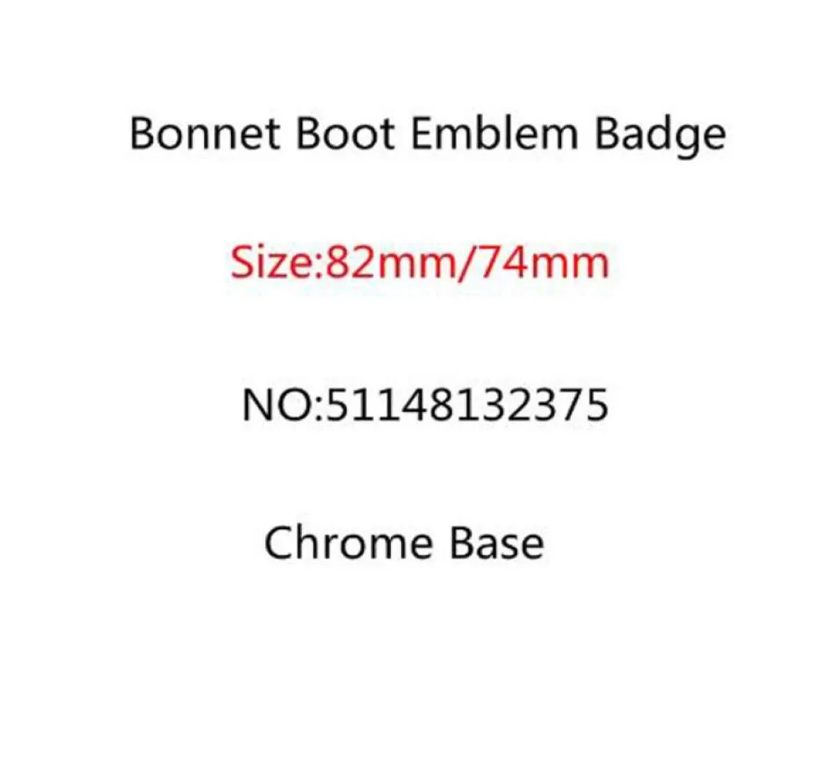 200pcslot 82mm 74mm Bonnet Boot Emblem Badge Frab Bakre stam Logo E46 E39 E38 E90 E60 X3 X5 X6 5114813235284944