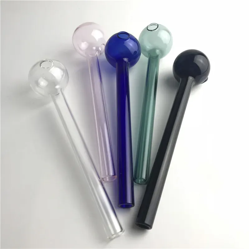 Xxl tigela grande queimador de óleo tubo de vidro com 5 5 polegadas de espessura pirex transparente rosa azul verde preto queimador de óleo de vidro colorido ZZ