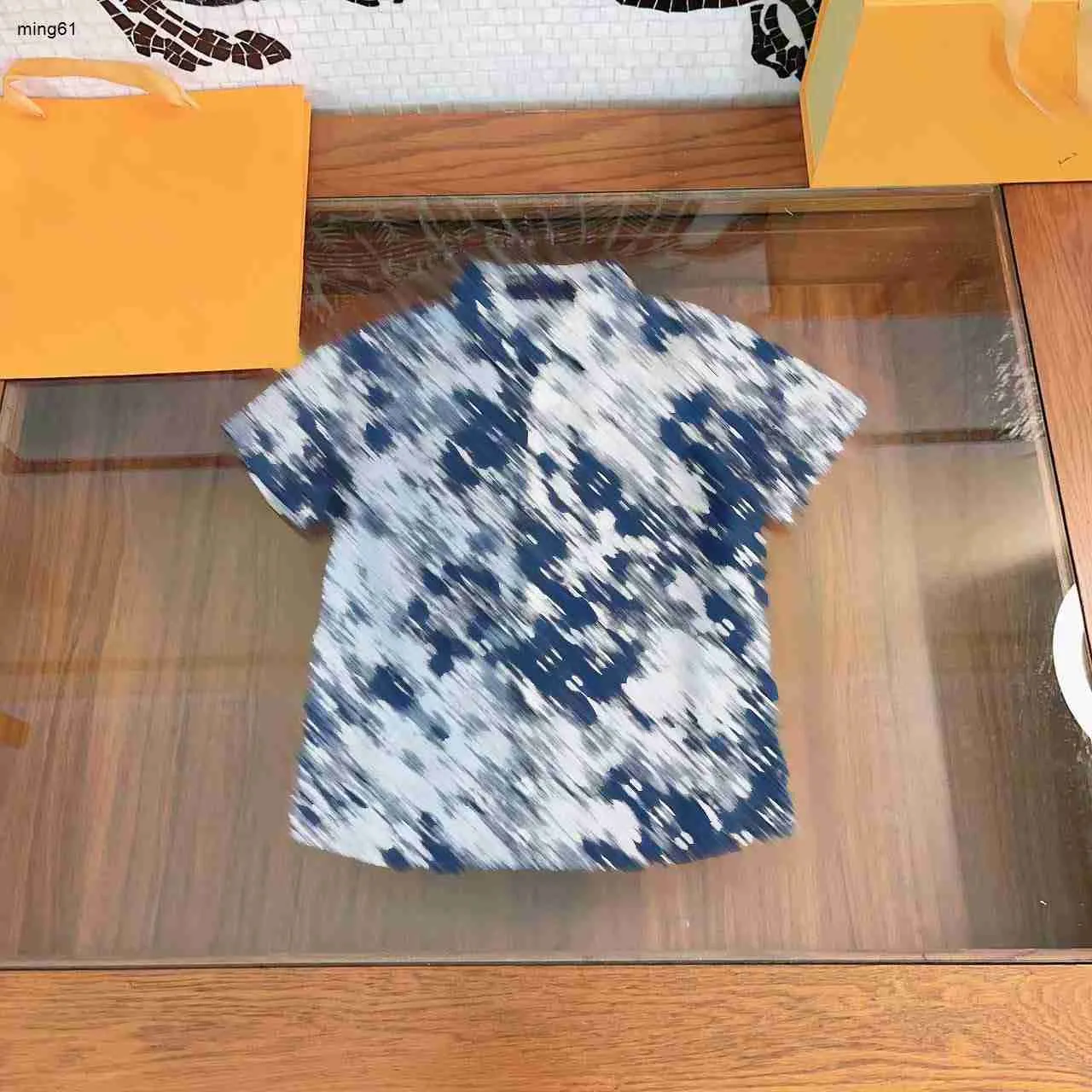 Brand Child Shirt Gradient camouflage printing baby short sleeved Size 110-160 CM kids designer clothes girls boys Blouses 24Feb20