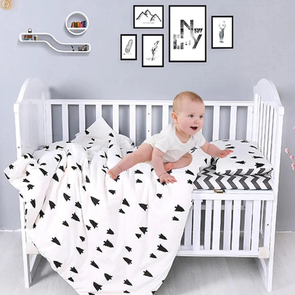 7pcs/set baby bedding set cotton bed linens for boy girl girl bebs cortoon cotpillcase bed sheet fullerなし240229