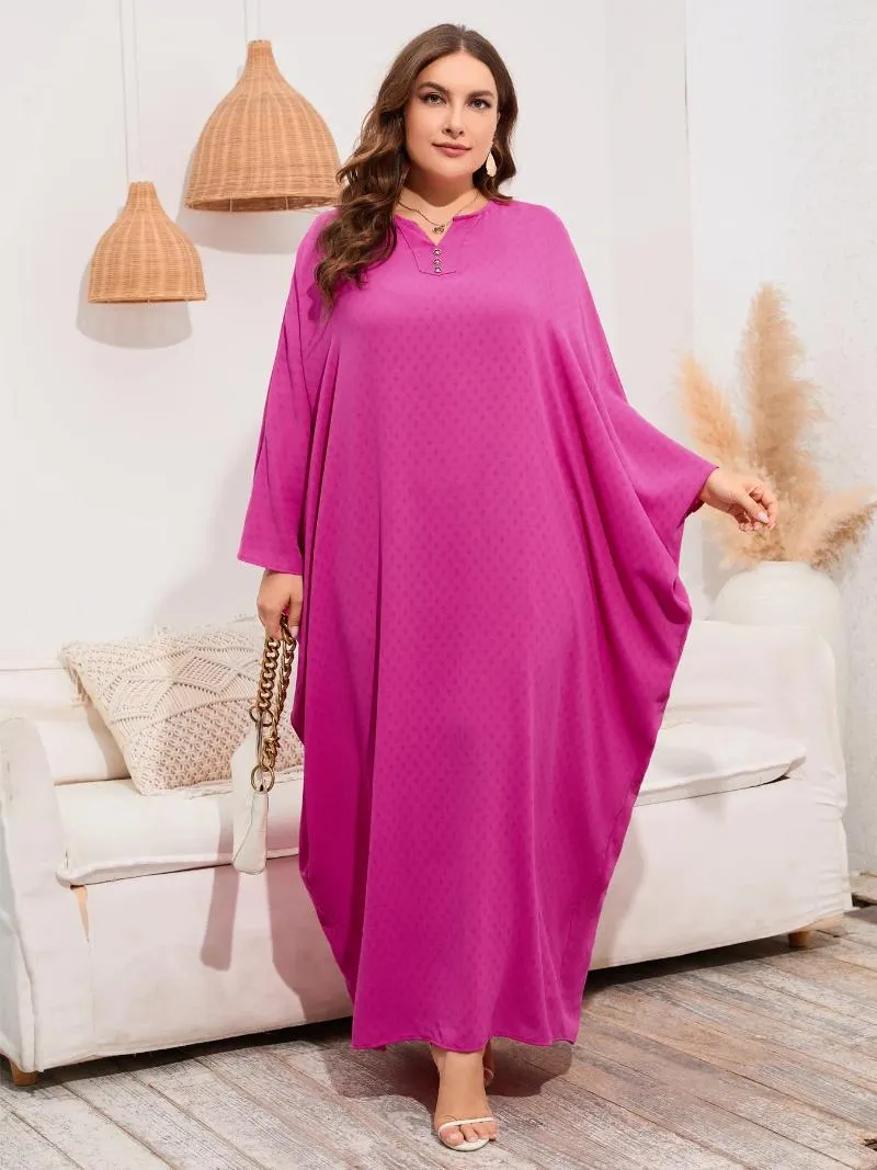 Vêtements ethniques Eid Party Maroc Abaya Femmes Musulman Batwing Manches Lâche Maxi Robe Turquie Dubaï Kaftan Robe Arabe Islamique Long Caftan