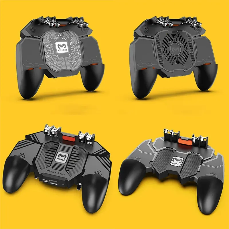 Gamepads DL88/AK77/AK66 Gamecontroller met ventilator Zesvingerjoystick GamePad met koelerknop Mobiele telefoongame HandleTrigger voor PUBG