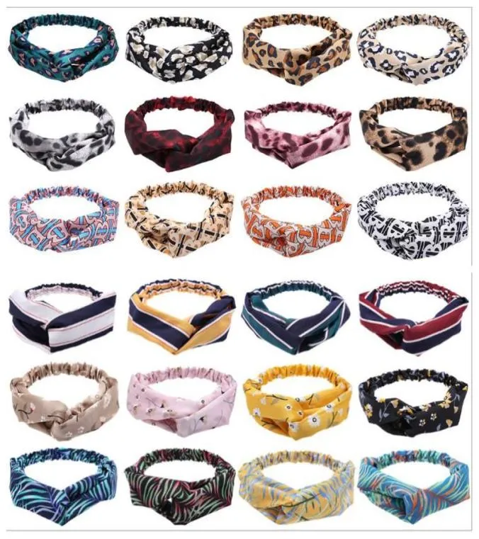 24 Packs Boho HairBand for Women Vintage Floral Print Headbands Headwrap Sports Elastic Head Wrap ed Cute Hair Accessories1265875