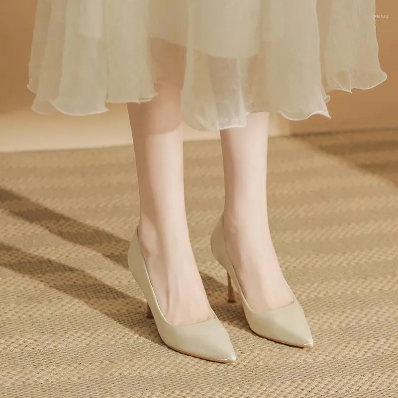 Sapatos de vestido tamanho pequeno 31-43 salto alto feminino stiletto noiva dama de honra casamento salto fino