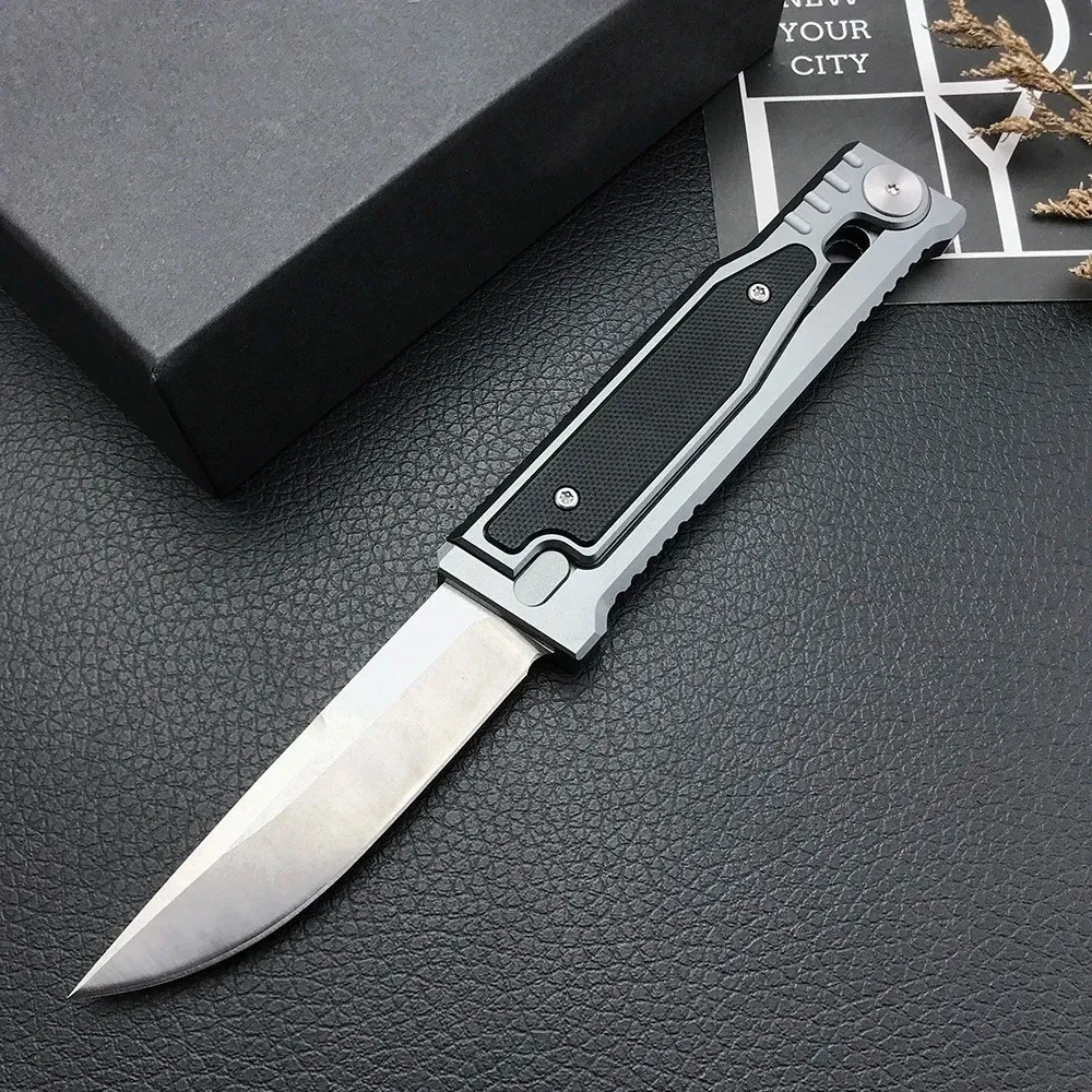 Neues taktisches Klappmesser mit Öffnungshilfe für den Außenbereich, D2-Klinge aus T6-Aluminium mit eingelegtem G10-Griff, Selbstverteidigung, Jagd und Überleben, EDC