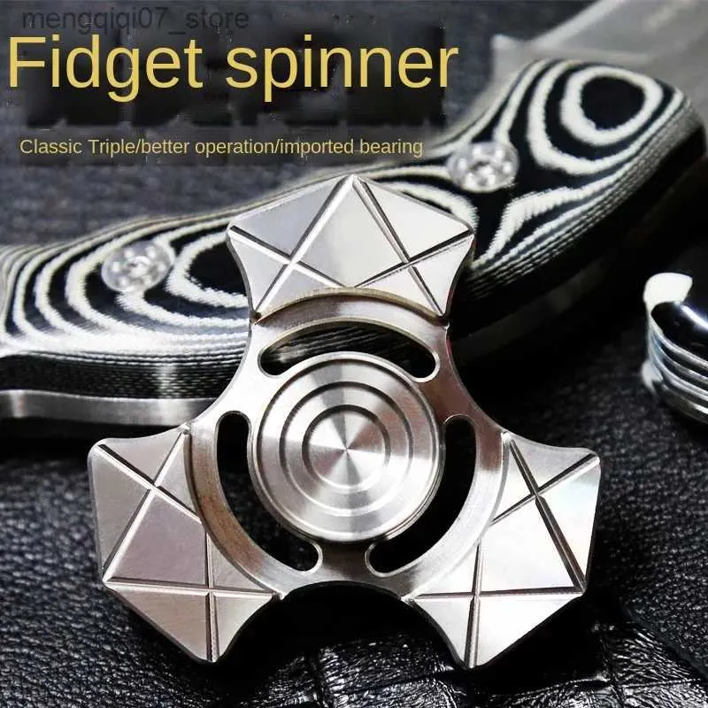 Beyblades Metal Fusion EDC Gyro Omahawk du bout des doigts tout métal en acier inoxydable Fidget Spinner jouet enfants décompression L240304