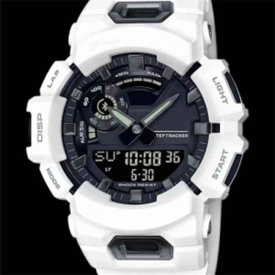12% rabatt på Watch Watch Chock med Box W GBA 900 Sport Ocean Waterproof and stockproof Quartz Studenter Multifunktionella White Black Relojes Menwatch Watchs
