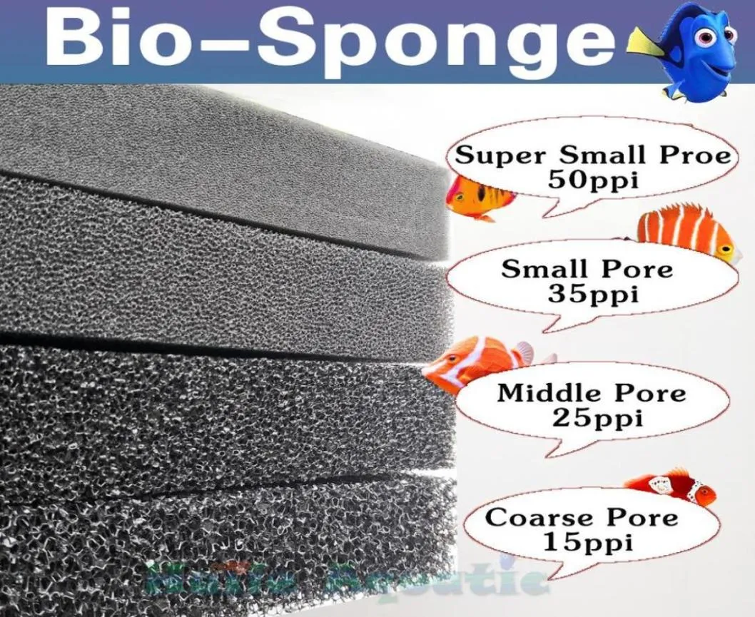 Haile Aquatic Bio Sponge Filter Media Pad Cuttofit Foam for Aquarium Fish Tank Koi Pond Aquatic Porosity 15 25 35 50 ppi C11155094635