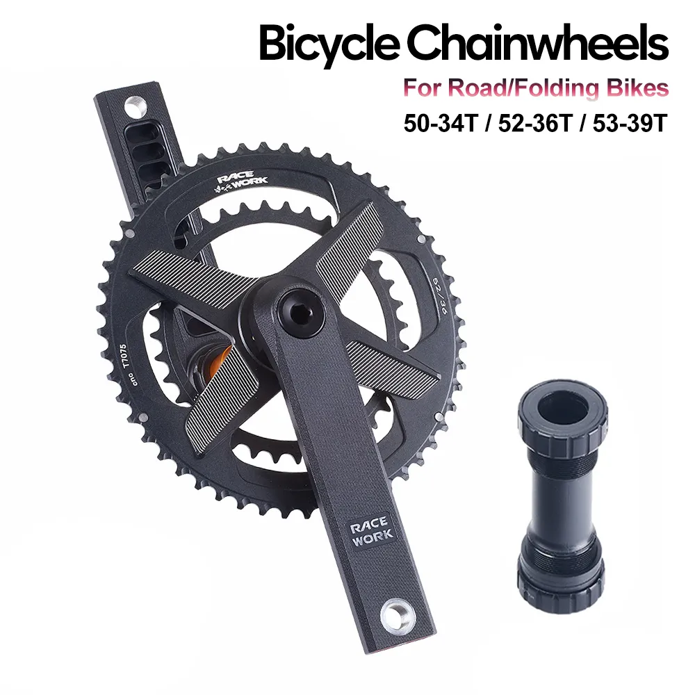22 Speed Road Bike Chainwheels Set 170mm Crank GXP Aluminum Alloy Racing Bicycle Cranksets 50-34T/52-36T/53-39T