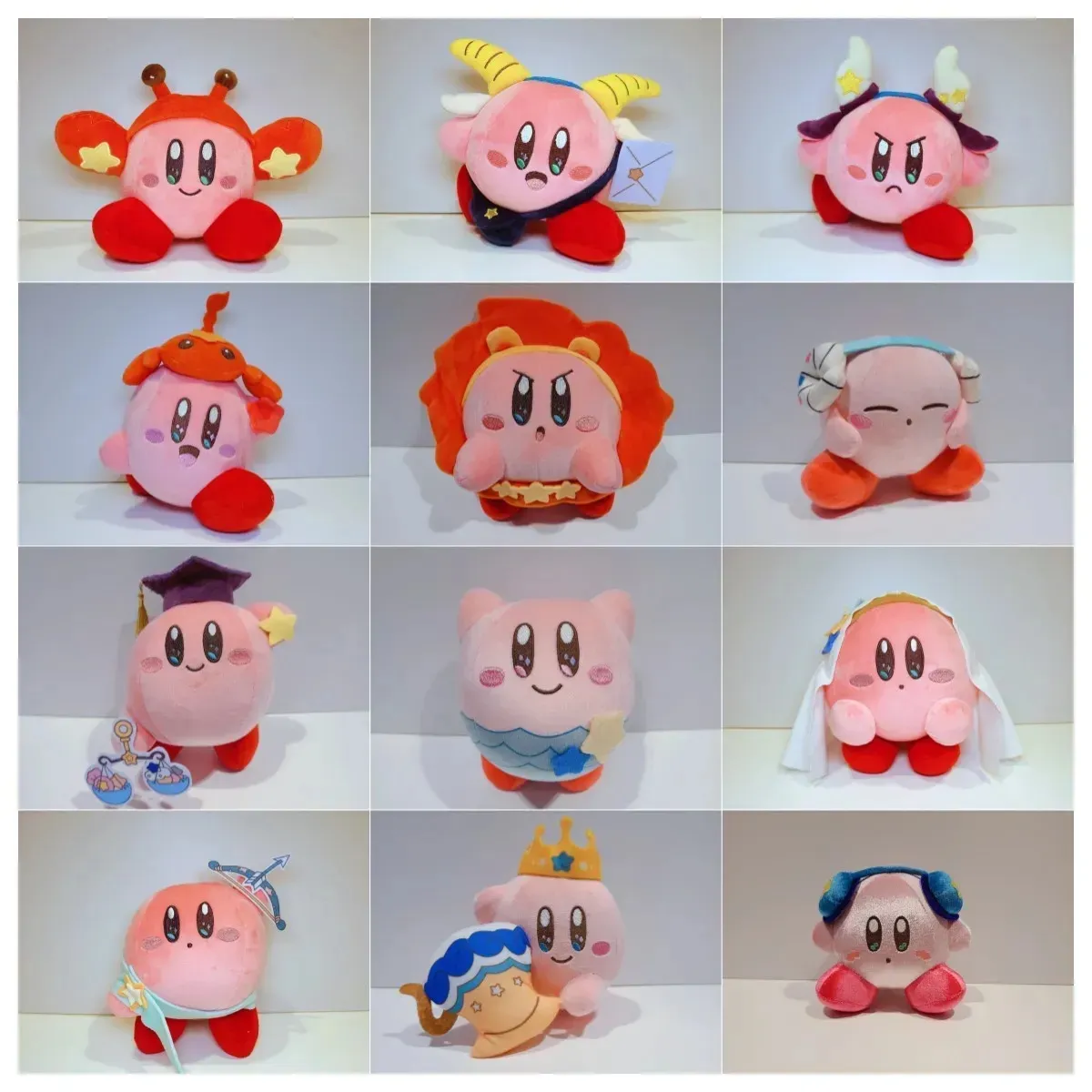 2024 Nowe produkty hurtowe Kirby Constellation Plush Toys Leo Strzelec Virgo Gemini Figurine Prezenty dla dzieci