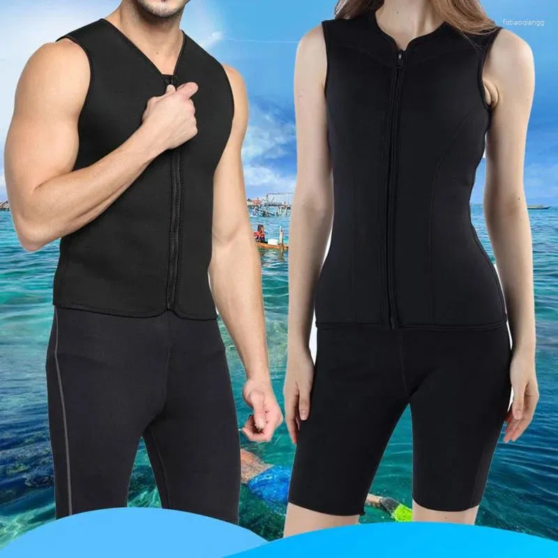 Costumi da bagno da donna Oulylan Muta in neoprene Gilet Giacca senza maniche Surf Snorkeling Tute Mute Top Uomo Donna Per sport acquatici Immersioni 3MM