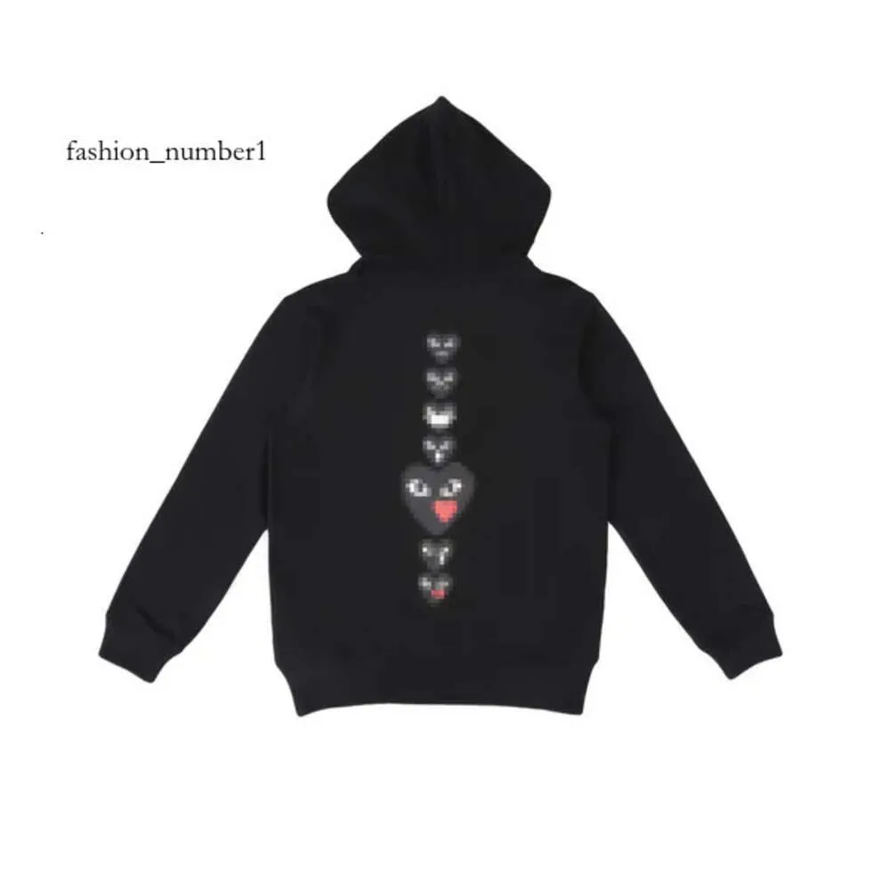 Commes Hoodie Men's Hoodies Sweatshirts Designer Cdgs Hoodie Com Des Garcons PLAY Sweatshirt CDG Red Heart Zip Up Hoodie Brand Navy Blue Size XL Play Hoodie 3469 819